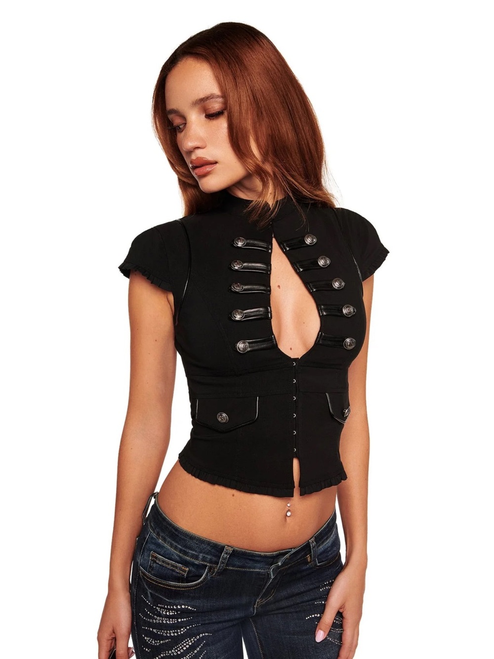 iamgia black jet top